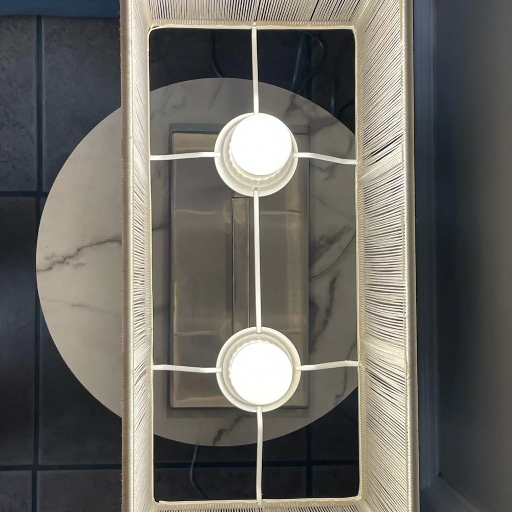 Crate&Barrel Set of Lamps with Silver Base